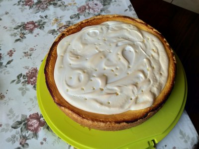 Käsekuchen mit Baiser